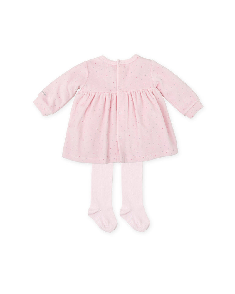 Baby Girl Pink Elephant Dress & Tights Set (Tutto Piccolo)