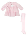 Baby Girl Pink Elephant Dress & Tights Set (Tutto Piccolo)