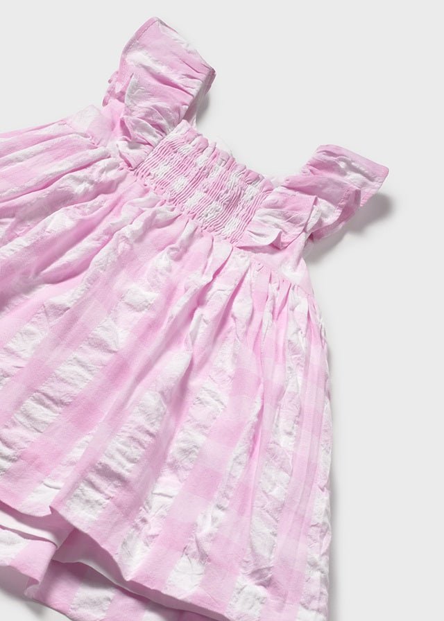 Baby Girl Pink Embroidered Dress & Knickers Set