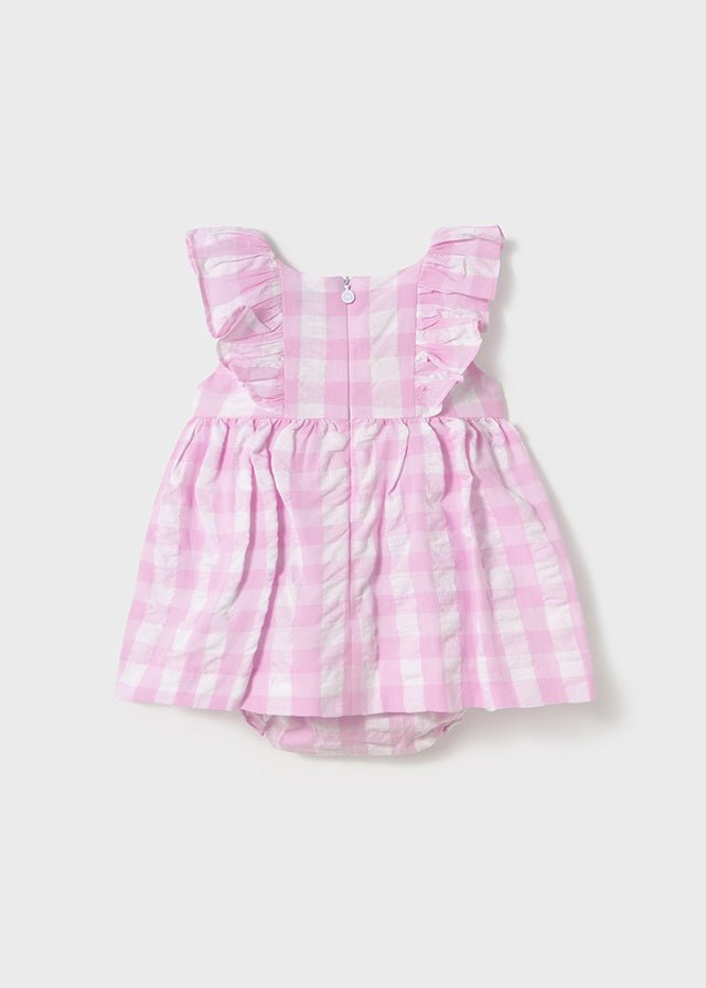 Baby Girl Pink Embroidered Dress & Knickers Set
