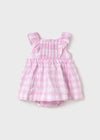 Baby Girl Pink Embroidered Dress & Knickers Set