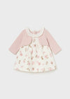 Baby Girl pink Floral Cardigan Dress (Mayoral)