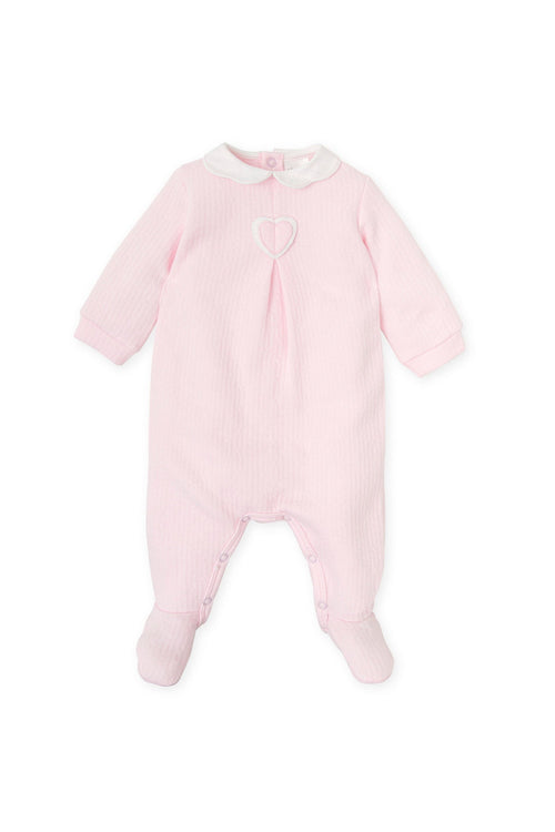 Baby Girl Pink Heart Babygrow (Tutto Piccolo)