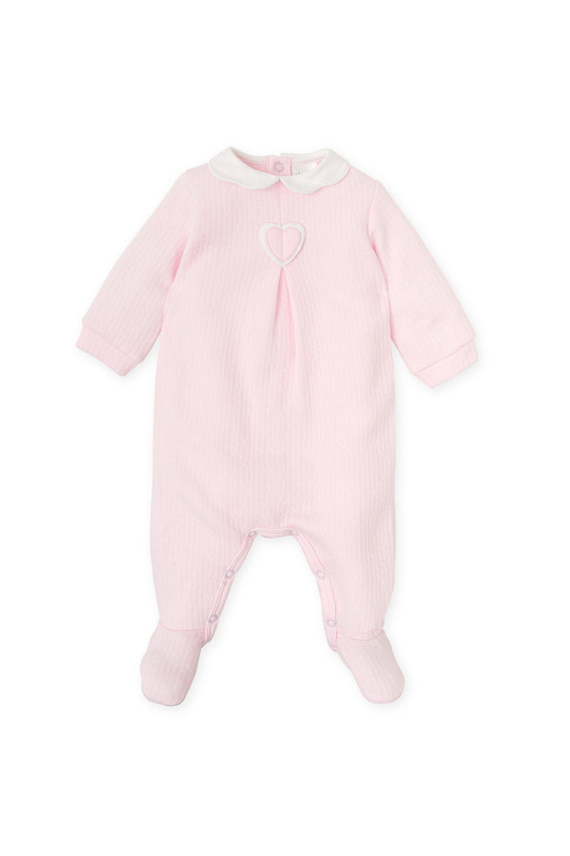 Baby Girl Pink Heart Babygrow (Tutto Piccolo)