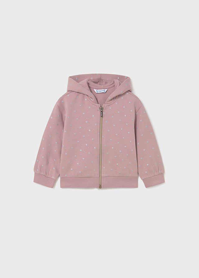 Baby Girl Pink Hooded 3 - Piece Tracksuit Set