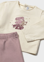 Baby Girl Pink Hooded 3 - Piece Tracksuit Set