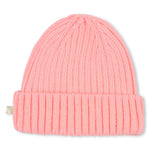 Baby Girl Pink Knit Hat with Bow and Ears