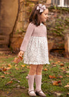 Baby Girl Pink Knitted Flower Dress