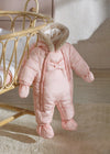 Baby Girl Pink Padded Baby Snowsuit (Mayoral)