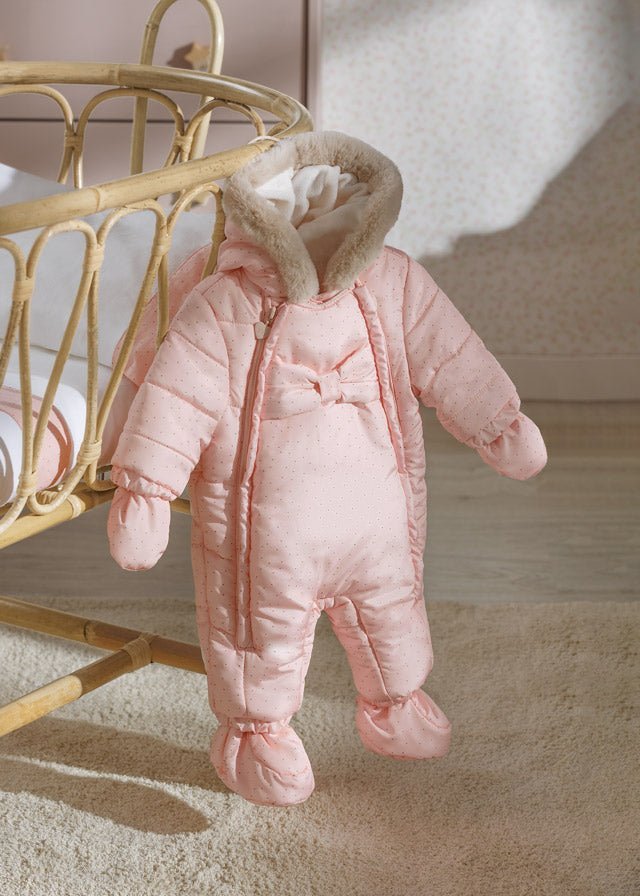 Baby Girl Pink Padded Baby Snowsuit (Mayoral)