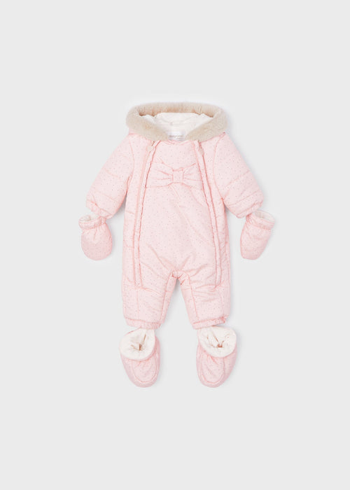 Baby Girl Pink Padded Baby Snowsuit (Mayoral)