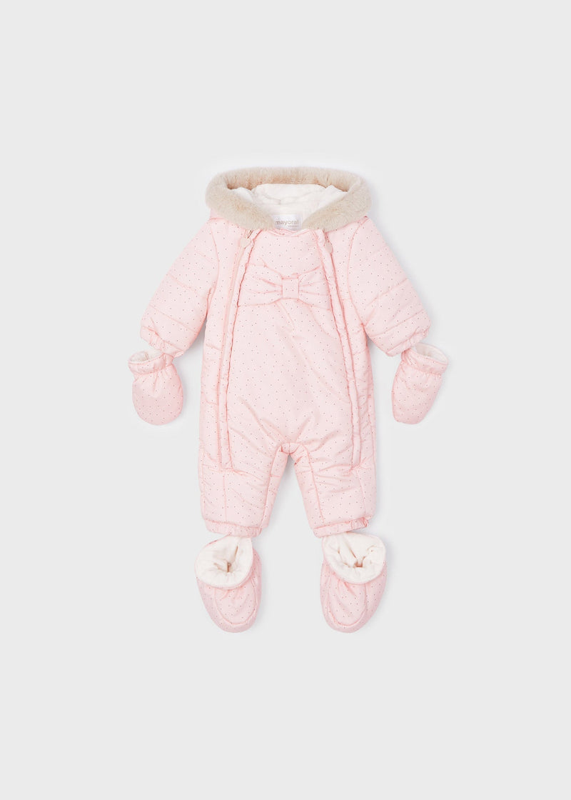 Baby Girl Pink Padded Baby Snowsuit (Mayoral)