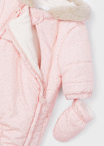 Baby Girl Pink Padded Baby Snowsuit (Mayoral)