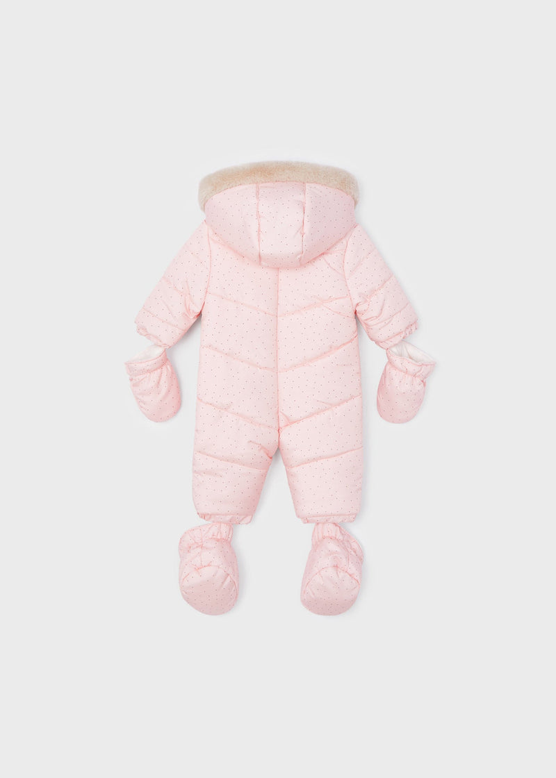 Baby Girl Pink Padded Baby Snowsuit (Mayoral)