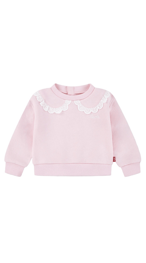 Baby Girl Pink Peter Pan Collar Sweatshirt