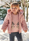 Baby Girl Pink Quilted Heart Padded Coat