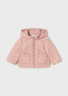 Baby Girl Pink Quilted Heart Padded Coat
