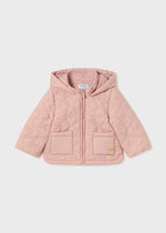 Baby Girl Pink Quilted Heart Padded Coat