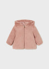 Baby Girl Pink Reversible Coat with Faux Fur Lining