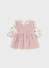 Baby Girl Pink Ruffled Dress with Floral Top (Mayoral)