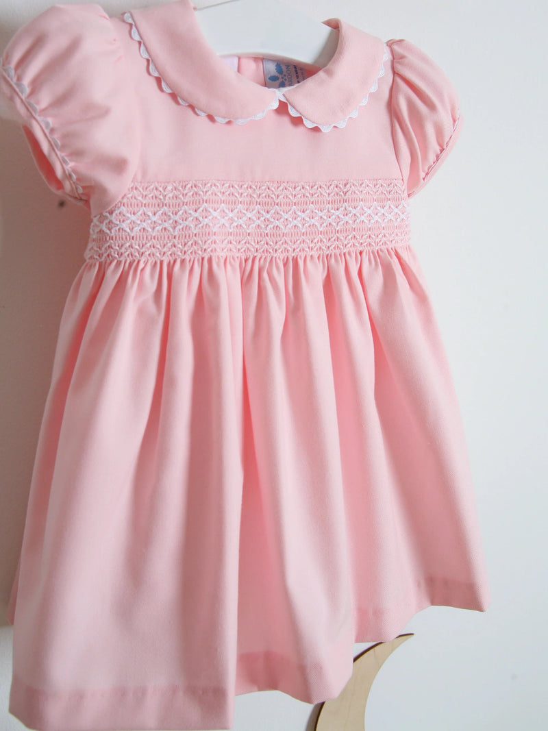 Baby Girl Pink Smock Dress (Sardon) - CottonKids.ie - Dress - 12 month - 2 year - 3 month