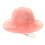Baby Girl Pink Stars Sun Hat with Bow