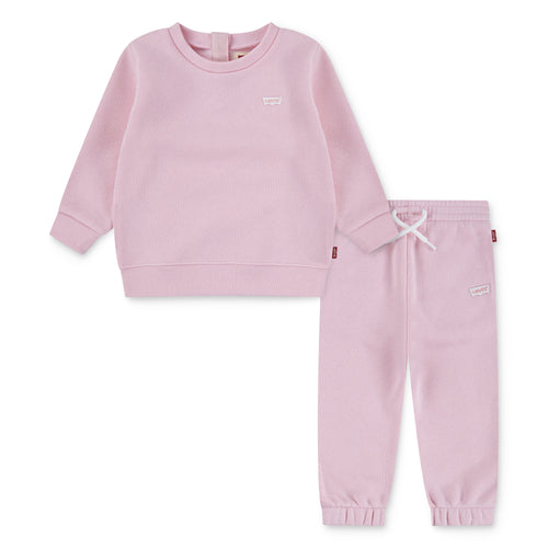 Baby Girl Pink Tracksuit Set – Sweatshirt & Joggers