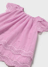 Baby Girl Pink Tulle Dress with Embroidery