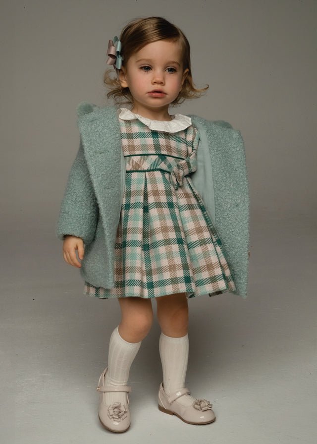 Baby Girl Plaid Dress with Ruffled Collar (Mayoral)