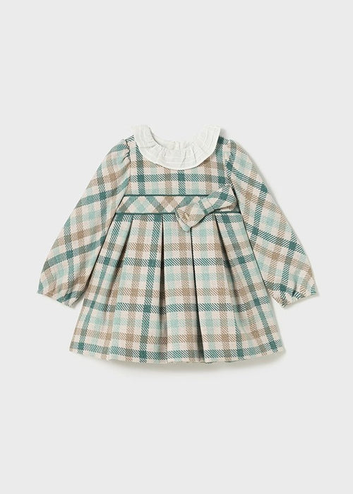 Baby Girl Plaid Dress with Ruffled Collar (Mayoral)