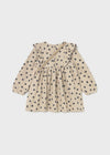 Baby Girl Polka Dot Dress & Cat Bag Set