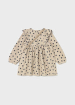 Baby Girl Polka Dot Dress & Cat Bag Set