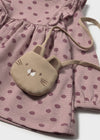 Baby Girl Polka Dot Dress With Bunny Bag