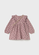 Baby Girl Polka Dot Dress With Bunny Bag