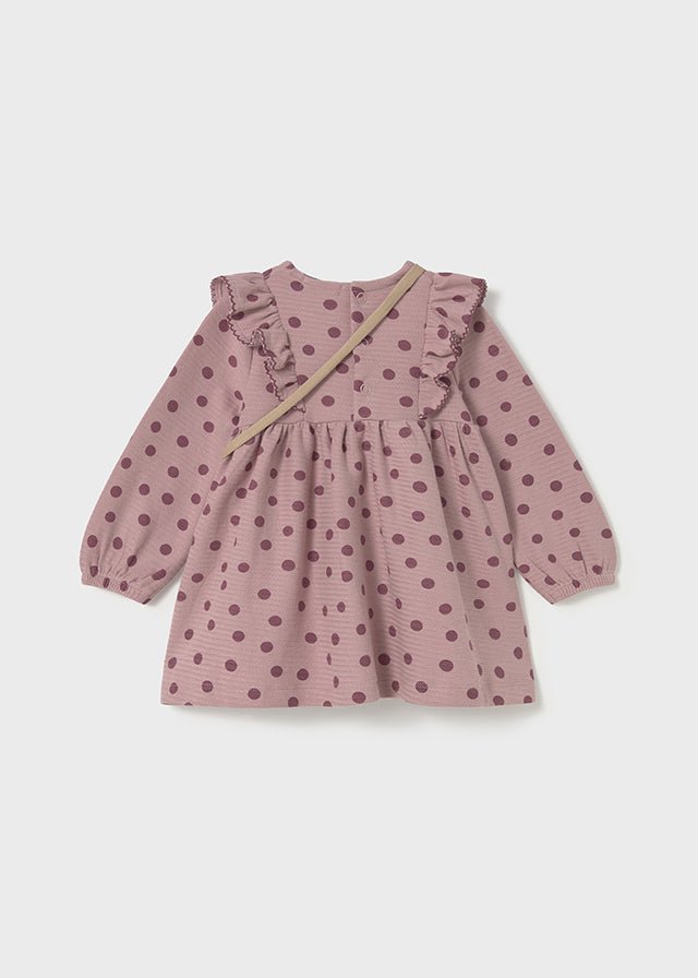 Baby Girl Polka Dot Dress With Bunny Bag