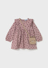 Baby Girl Polka Dot Dress With Bunny Bag