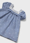 Baby Girl Polka Dot Dress with Lace Detail