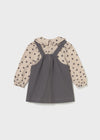 Baby Girl Polka Dot Dungaree Skirt Set