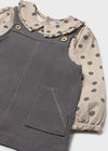 Baby Girl Polka Dot Dungaree Skirt Set