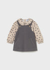 Baby Girl Polka Dot Dungaree Skirt Set