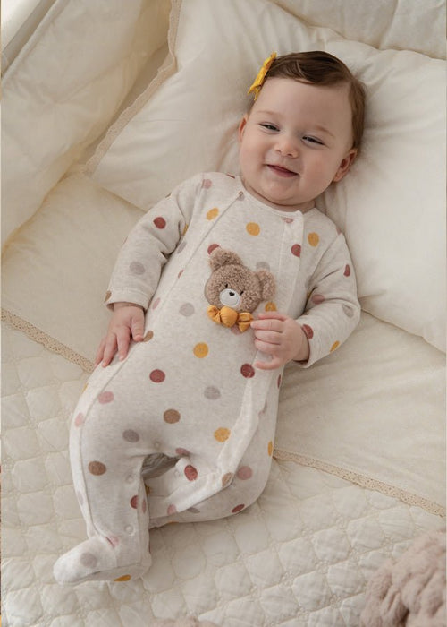 Baby Girl Polka Dot Teddy Babygrow (Mayoral)