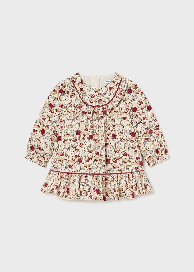 Baby Girl Print Dress with Ruffle Hem (Mayoral)