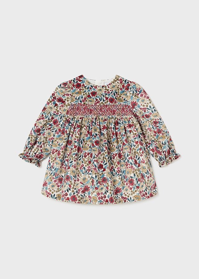 Baby Girl Printed Velvet Dress (Mayoral)