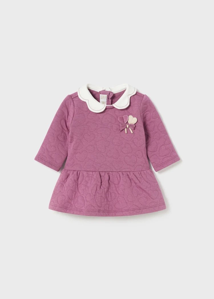 Baby Girl Quilted Heart Dress with Collar (mayoral)