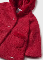 Baby Girl Red Bouclé Coat (mayoral)