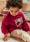 Baby Girl Red Bunny Sweatshirt & Trousers Set