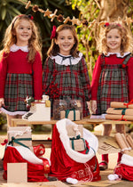 Baby Girl Red Checked Ruffle Dress