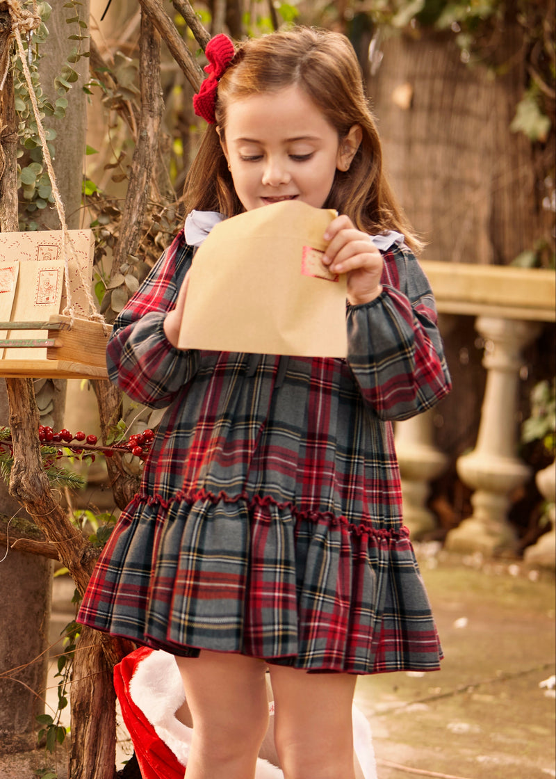 Baby Girl Red Checked Ruffle Dress
