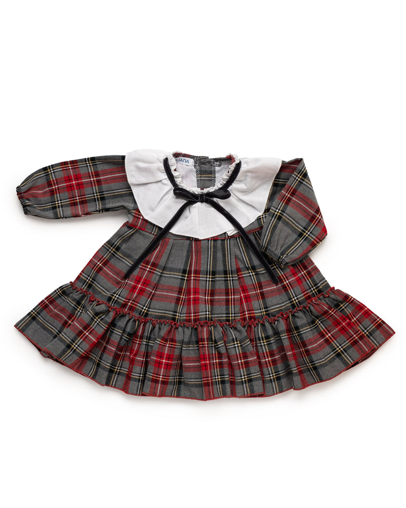 Baby Girl Red Checked Ruffle Dress