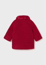 Baby Girl Red Faux Shearling Coat